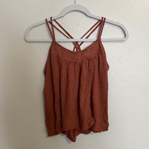Burnt Orange Strappy Tank Top
